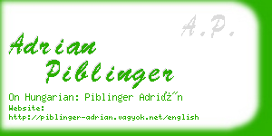 adrian piblinger business card